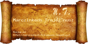 Marczinkech Trajánusz névjegykártya